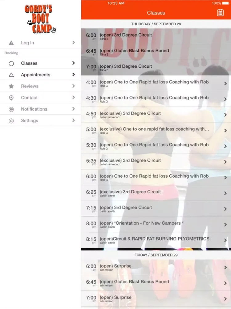 Capturas de tela do Gordy's Boot Camp Toronto iPad 