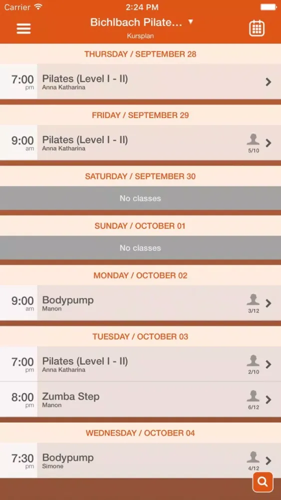 Screenshot di Physio Alva & Group-fitness