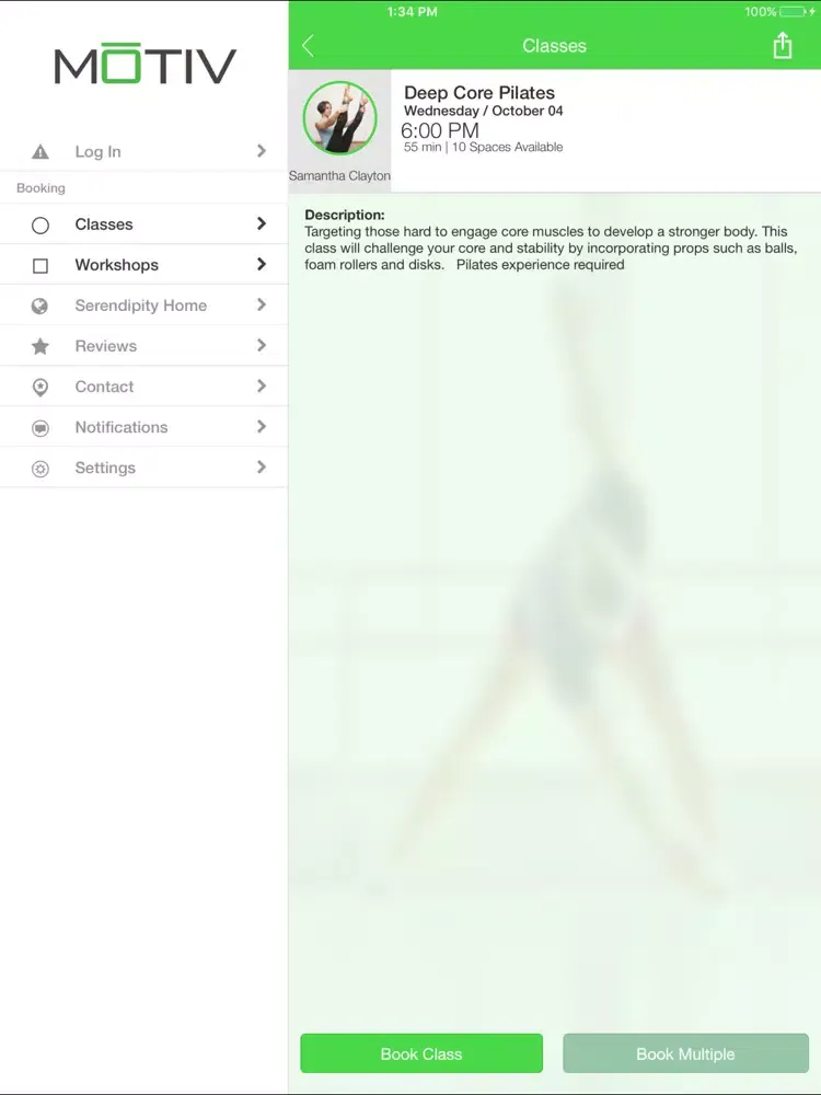 Motiv Fitness & Pilates iPad  سکرین شاٹس