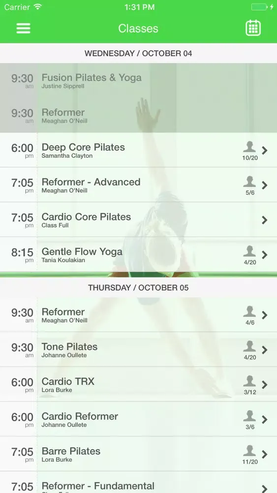 Motiv Fitness & Pilates سکرین شاٹس