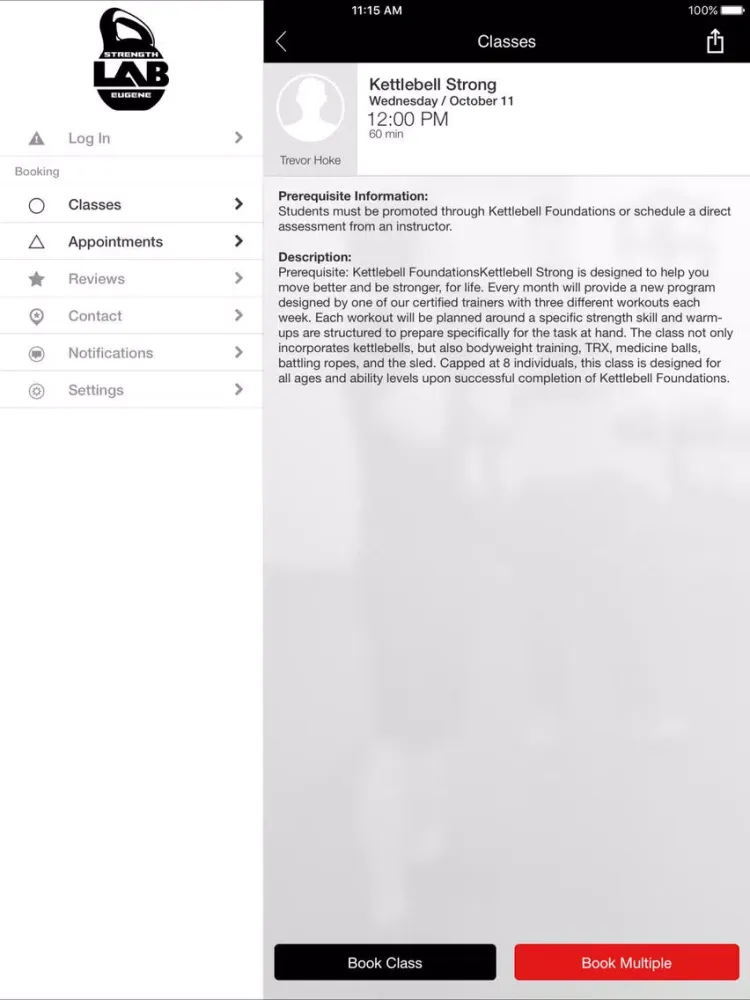 Strength Lab Eugene iPad  Screenshots