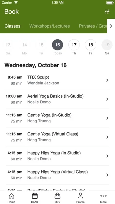 Tangkapan layar Wendy Fit Yoga and Pilates