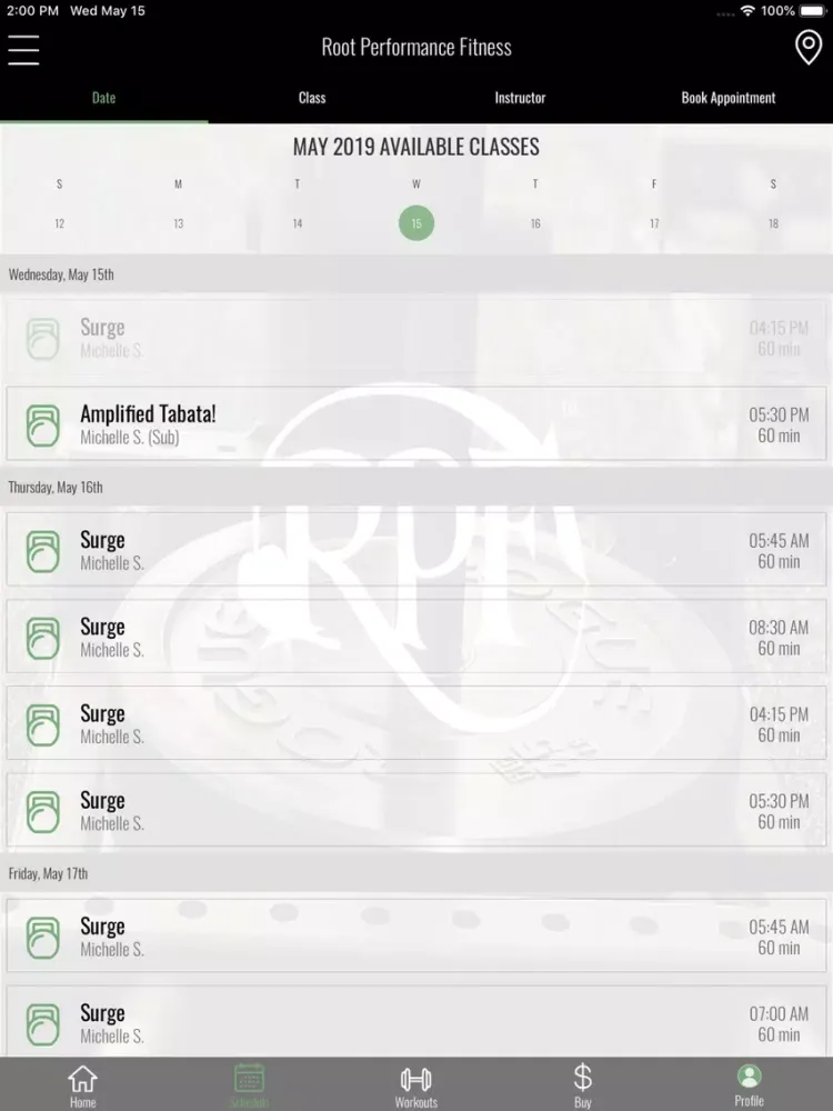 Root Performance Fitness iPad  스크린샷
