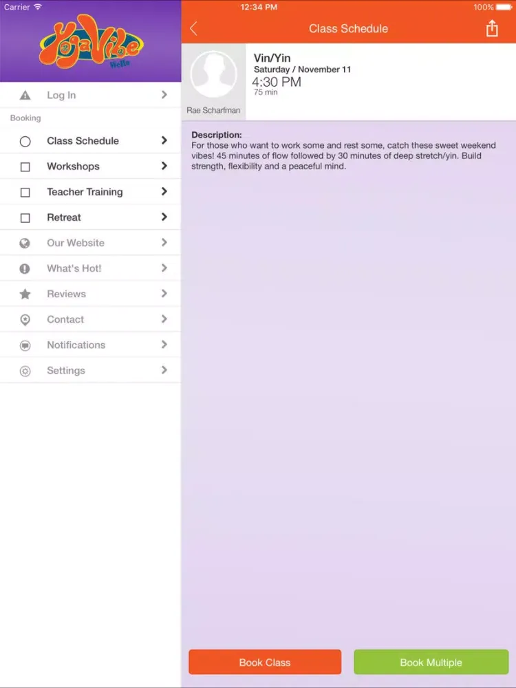 Capturas de pantalla de Yoga Vibe West Hollywood iPad 