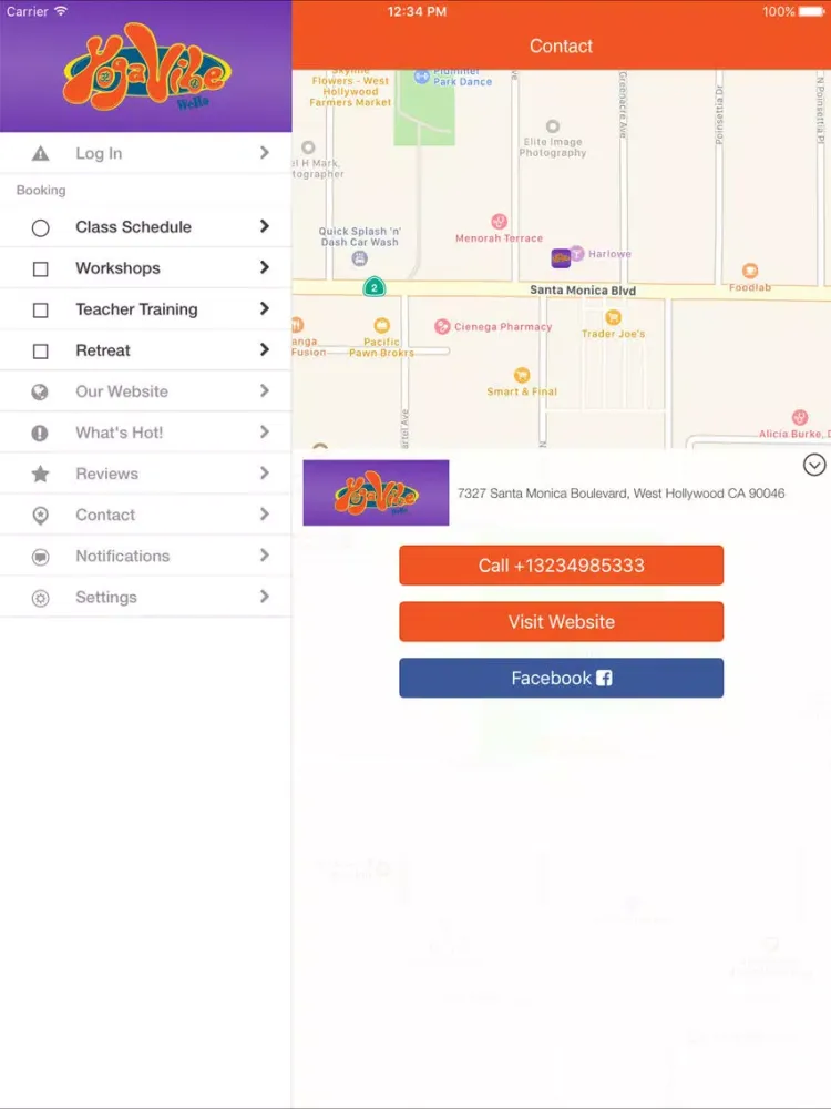 Capturas de pantalla de Yoga Vibe West Hollywood iPad 