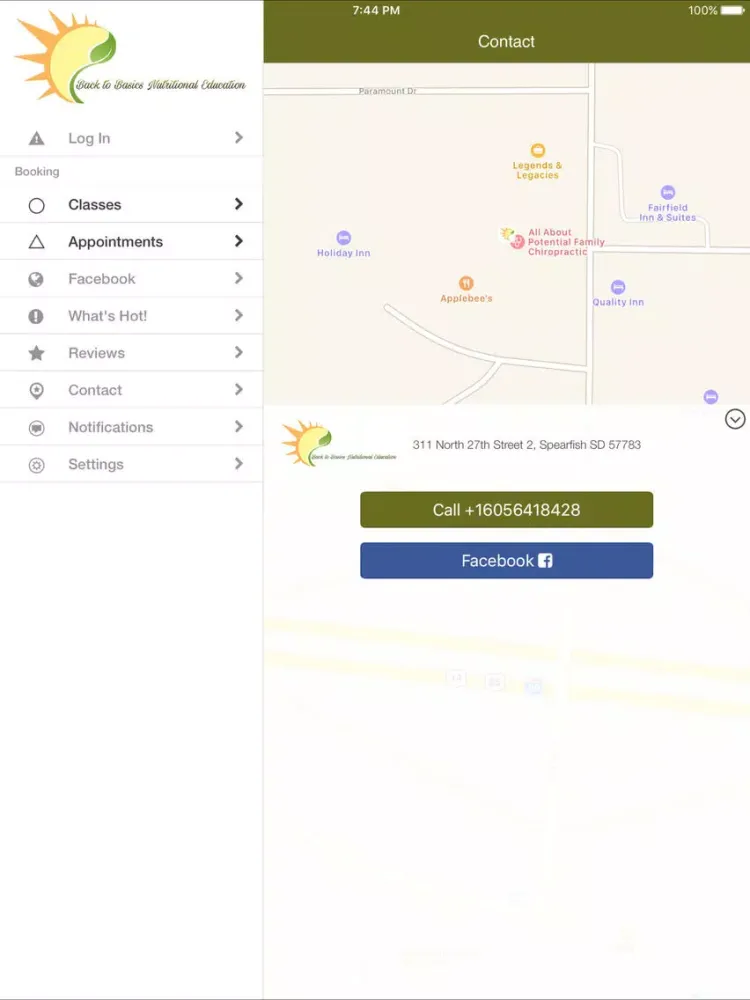 Ảnh chụp màn hình của Back to Basics Nutritional Edu iPad 