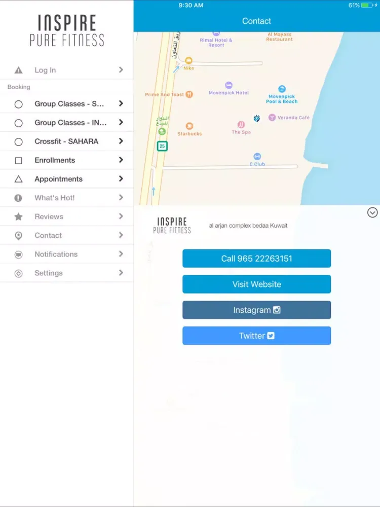 Capturas de tela do Inspire Pure Fitness iPad 