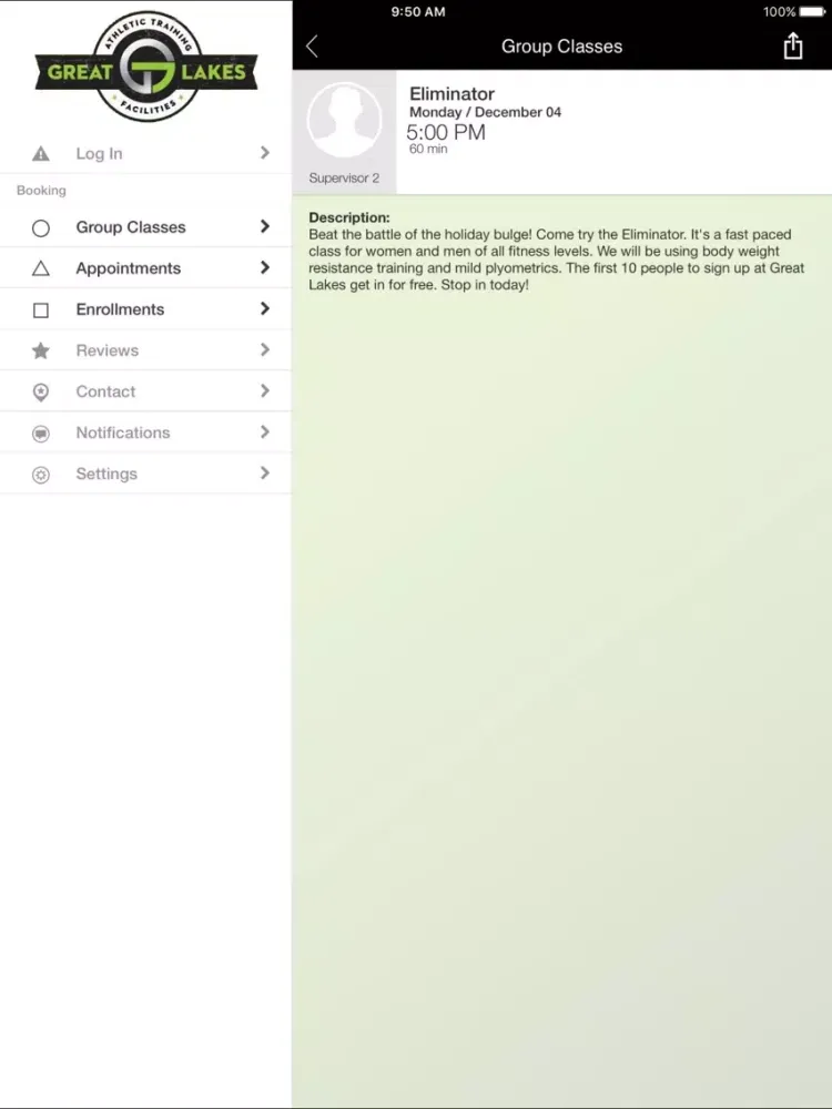 Capturas de tela do Great Lakes Athletic Training iPad 