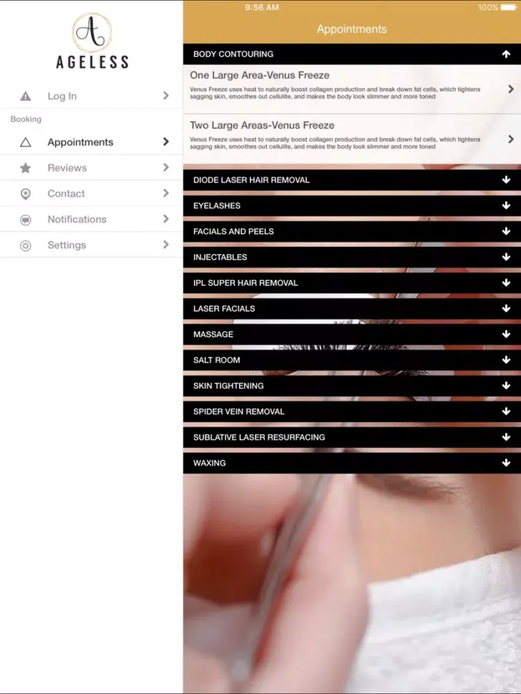 Скриншоты Ageless 360 Aesthetics iPad 