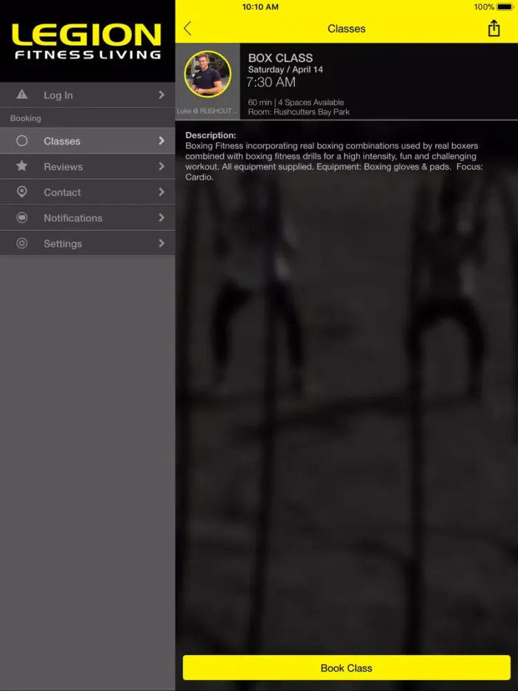 Legion Fitness Living iPad 应用截图