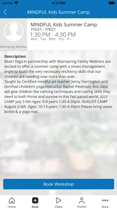 Screenshot di Ekam Yoga & Pilates