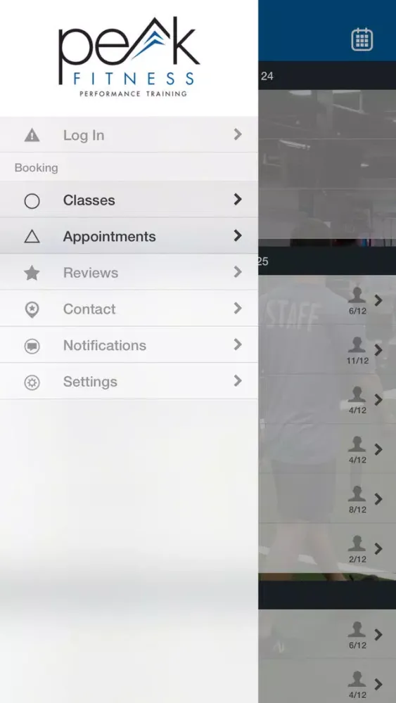 Peak Fitness Training Screenshots