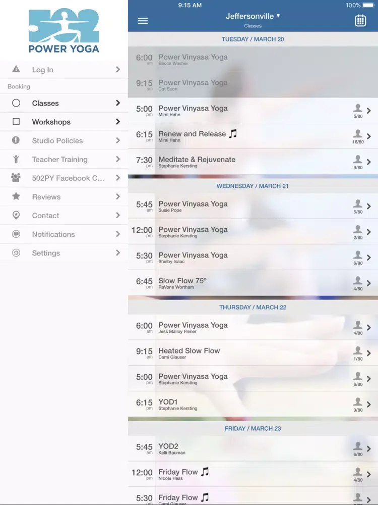 Captures d'écran de 502 Power Yoga iPad 