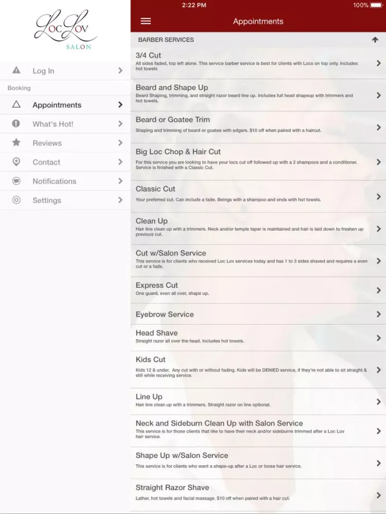 Скриншоты Loc Lov Salon iPad 