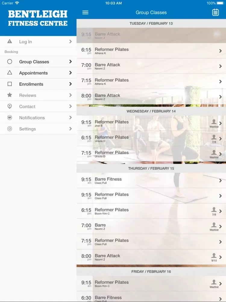 Bentleigh Fitness Centre iPad  স্ক্রিনশট