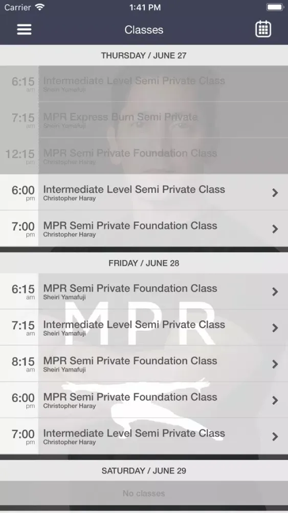 MPR Fitness应用截图