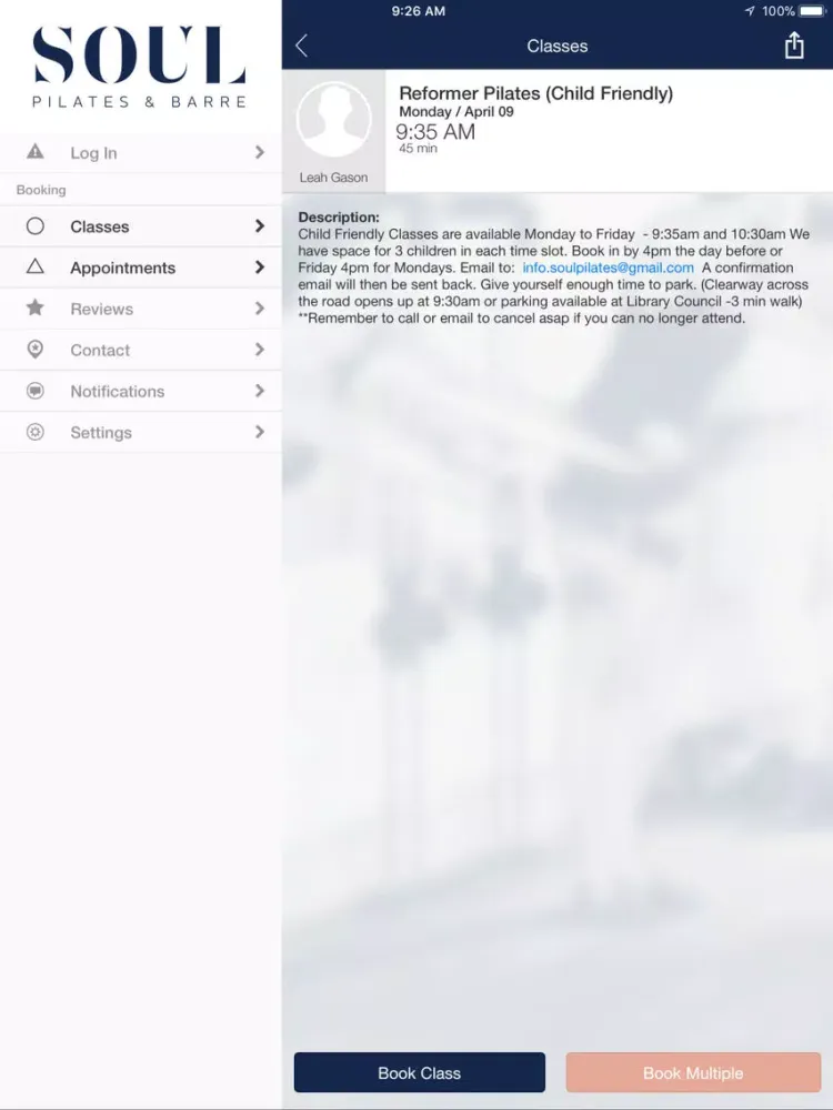 Soul Pilates and Barre iPad 應用截圖