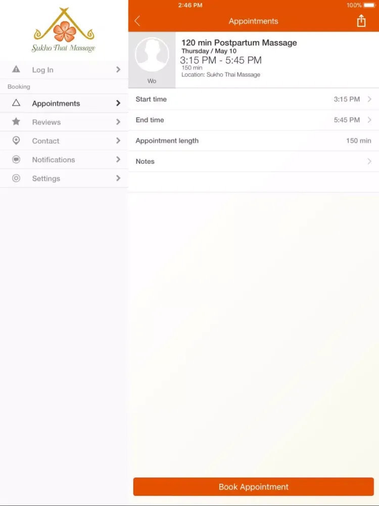 Sukho Thai Massage iPad  스크린샷