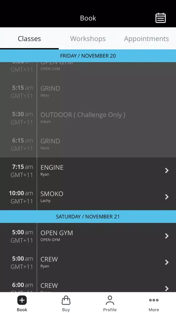 Tangkapan skrin Rhino Health and Fitness