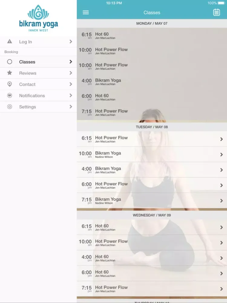 Bikram Yoga Inner West iPad 应用截图