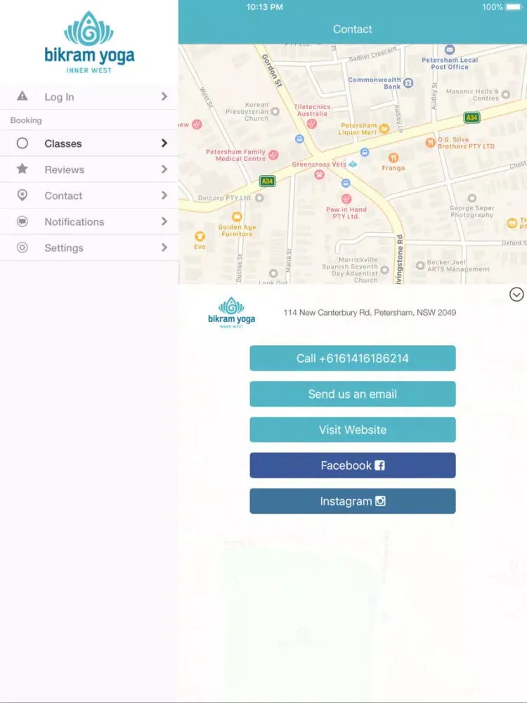 Bikram Yoga Inner West iPad 应用截图