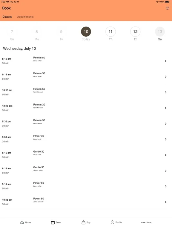 Capturas de pantalla de J Pilates Midland iPad 