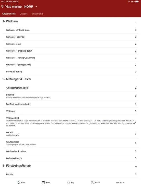 YLAB Wellcare iPad  Screenshots