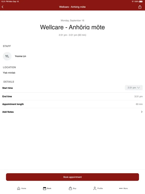 YLAB Wellcare iPad  Screenshots