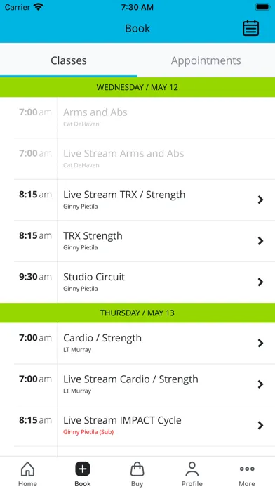 IMPACT Fitness + Training Screenshots