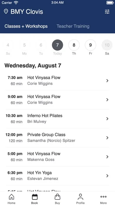 Zrzuty ekranu Blue Moon Yoga