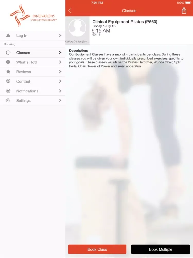 Innovations Physio & Pilates iPad  سکرین شاٹس