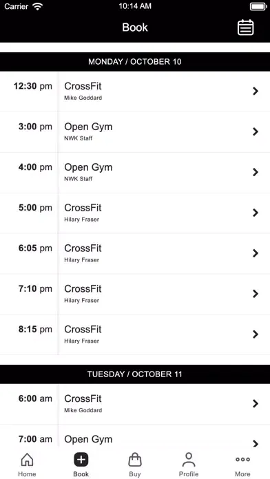 Zrzuty ekranu NWK Crossfit