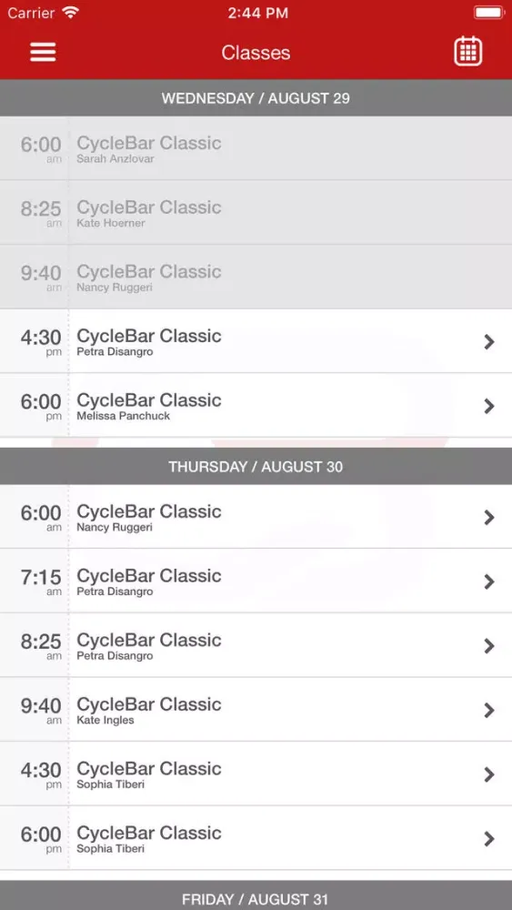 Tangkapan layar Wellesley CycleBar