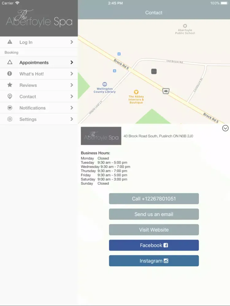 The Aberfoyle Spa iPad 应用截图