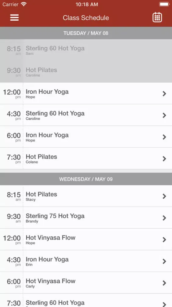 Zrzuty ekranu Sterling Hot Yoga Lexington