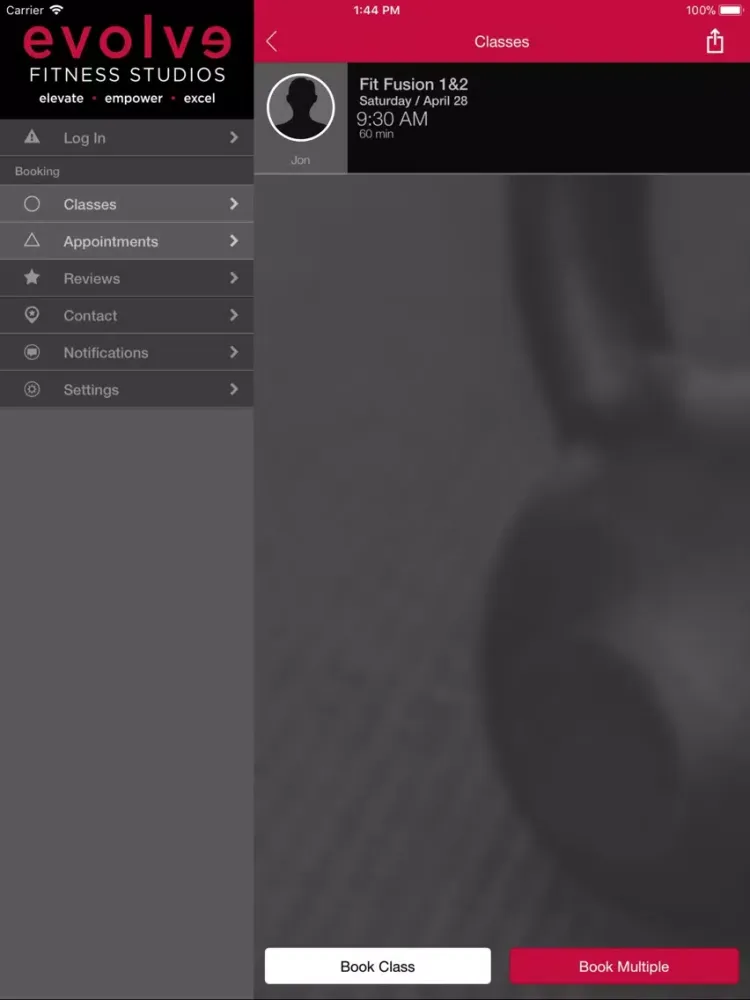 Evolve Fitness Studios iPad  স্ক্রিনশট