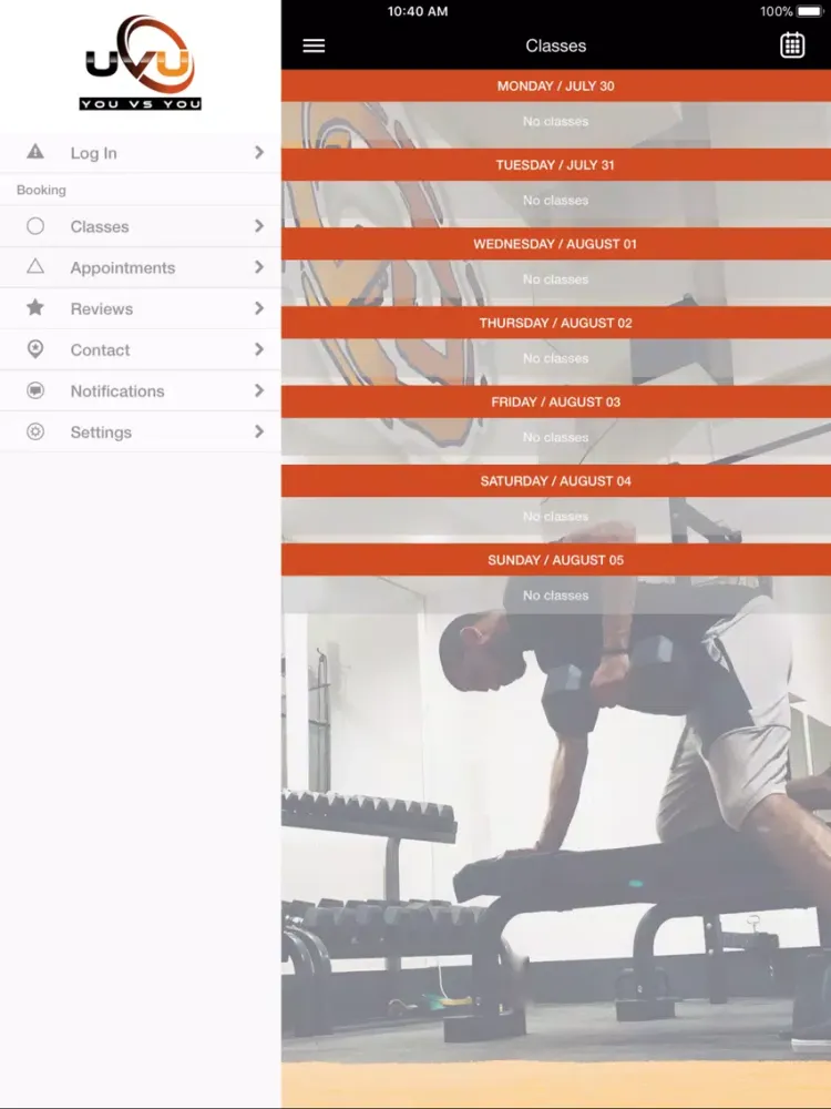 UVU Fitness iPad  স্ক্রিনশট