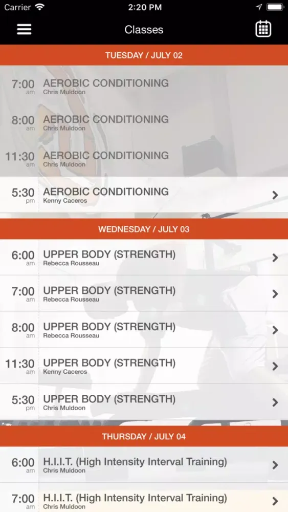 UVU Fitness স্ক্রিনশট