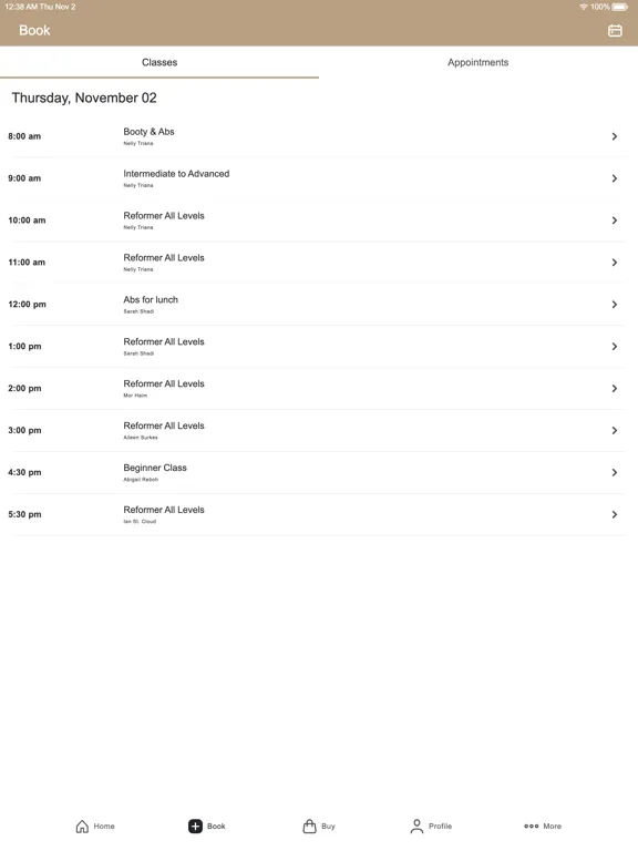 Reforming Pilates iPad  Screenshots