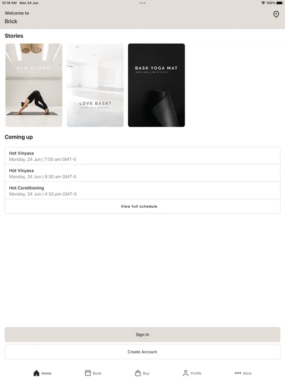 Скриншоты Bask Hot Yoga iPad 