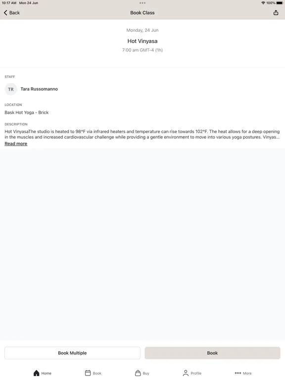 Скриншоты Bask Hot Yoga iPad 
