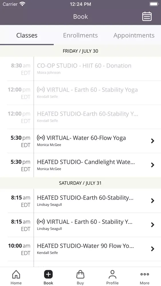 Captures d'écran de The Elements Hot Yoga