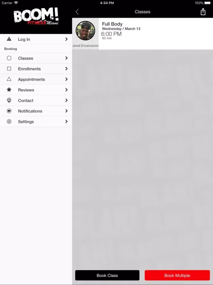Ảnh chụp màn hình của Boom Fitness Miami iPad 