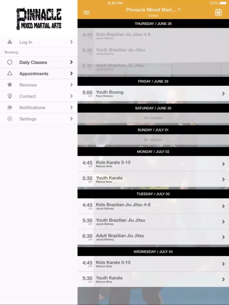 PINNACLE MIXED MARTIAL ARTS iPad 應用截圖
