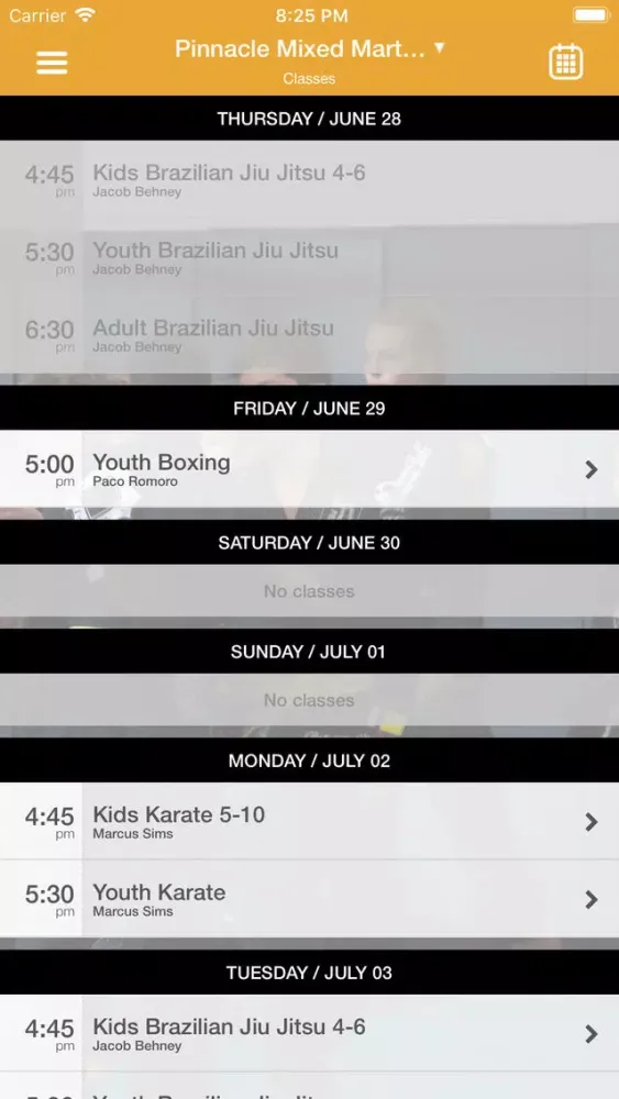 PINNACLE MIXED MARTIAL ARTS應用截圖
