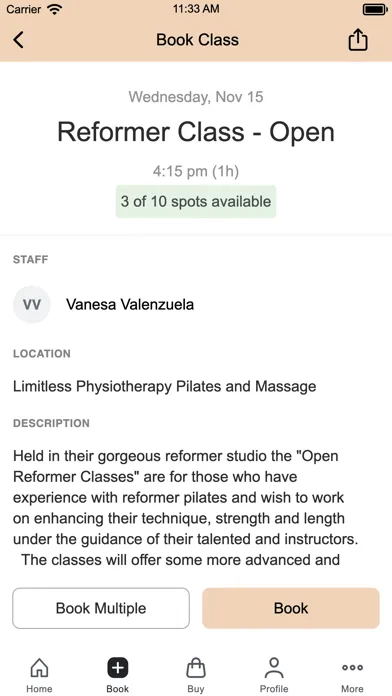 LIMITLESS Physio and Pilates Screenshots