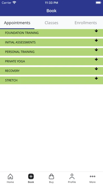 Capturas de pantalla de reBalance Fitness Company