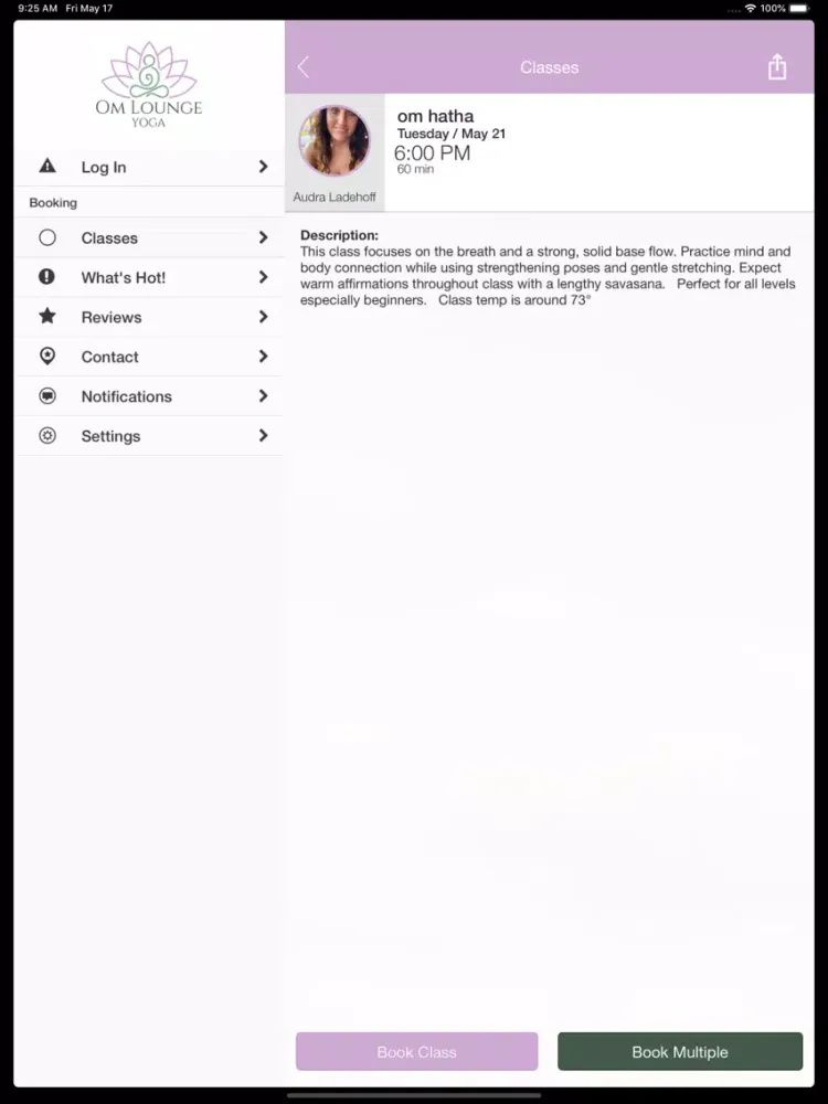 Om Lounge Yoga iPad  Ekran Görüntüleri