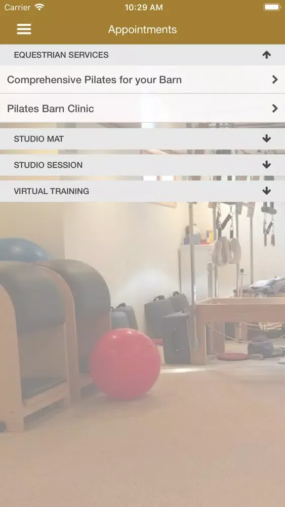 Tangkapan skrin Pilates in Motion LLC
