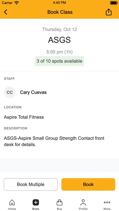 Capturas de pantalla de Aspire Total Fitness HV